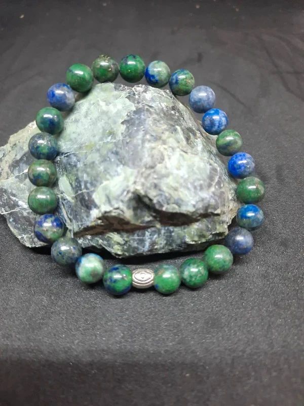 Bracelet Azurite Malachite pierre naturel 8 mm